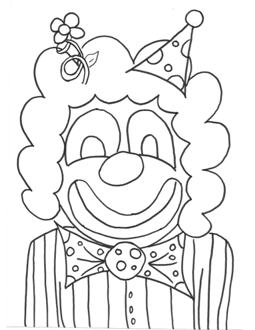 clown coloring page